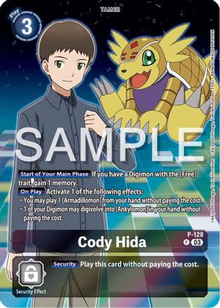 Cody Hida - P-128 (Digimon Adventure 02: The Beginning Set) (P-128) - Digimon Promotion Cards Foil