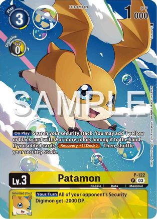 Patamon - P-122 (Digimon Adventure 02: The Beginning Set) (P-122) - Digimon Promotion Cards Foil