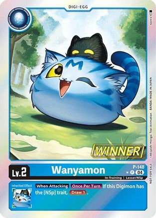 Wanyamon - P-148 (Store Tournament 2024 Jul. - Sep. Winner Pack) (P-148) - Digimon Promotion Cards Foil