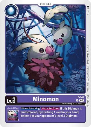 Minomon - P-149 (Store Tournament 2024 Jul. - Sep. Participation Pack) (P-149) - Digimon Promotion Cards