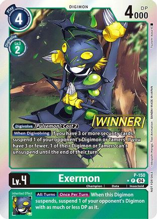 Exermon - P-150 (Store Tournament 2024 Jul. - Sep. Winner Pack) (P-150) - Digimon Promotion Cards Foil