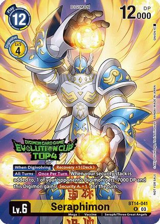 Seraphimon (August 2024 Evolution Cup Top 4) (BT14-041) - Blast Ace Foil