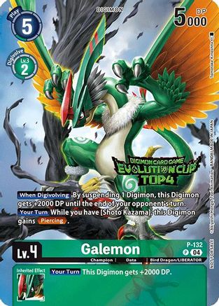 Galemon (August 2024 Evolution Cup Top 4) (P-132) - Digimon Promotion Cards Foil