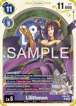Lilithmon (Premium Heroines Set) (EX6-057) - Infernal Ascension Foil