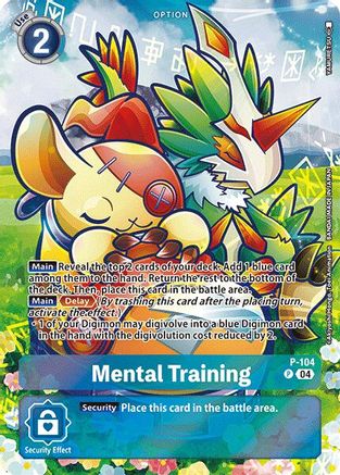 Mental Training (Starter Deck 18 Exclusive) (P-104) - Digimon Promotion Cards Foil