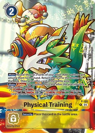Physical Training (Starter Deck 18 Exclusive) (P-105) - Digimon Promotion Cards Foil