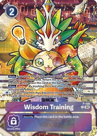 Wisdom Training (Starter Deck 18 Exclusive) (P-108) - Digimon Promotion Cards Foil