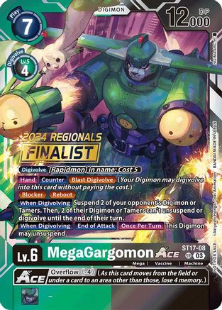 MegaGargomon ACE (2024 Regionals Finalist) (ST17-08) - Starter Deck 17: Double Typhoon Advanced Deck Set Foil
