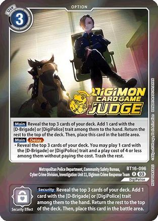 Metropolitan Police Department, Community Safety Bureau, Cyber Crime Division... (Judge Pack 6) (BT16-096) - Beginning Observer Foil