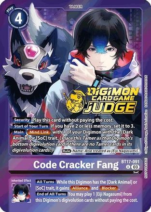 Code Cracker Fang (Judge Pack 6) (BT17-091) - Secret Crisis Foil