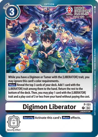 Digimon Liberator - P-151 (BANDAI Card Games Fest 24-25 World Tour) (P-151) - Digimon Promotion Cards Foil