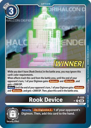 Rook Device (Store Tournament 2024 Oct. - Dec. Winner Pack) (P-159) - Digimon Promotion Cards Foil