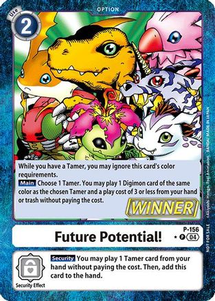Future Potential! (Store Tournament 2024 Oct. - Dec. Winner Pack) (P-156) - Digimon Promotion Cards Foil