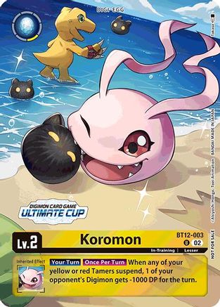 Koromon (Ultimate Cup 2024) (BT12-003) - Across Time Foil