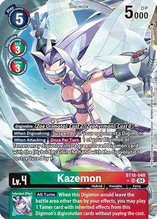 Kazemon (Alternate Art) (BT18-048) - Release Special Booster 2.0 Foil