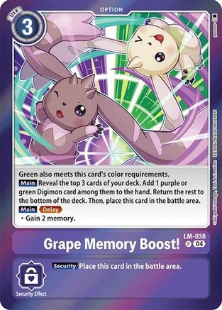 Grape Memory Boost! (LM-038) - Special Limited Set Foil