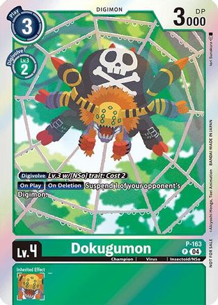 Dokugumon (-Chain of Liberation- Upgrade Pack (P-163) - Digimon Promotion Cards Foil
