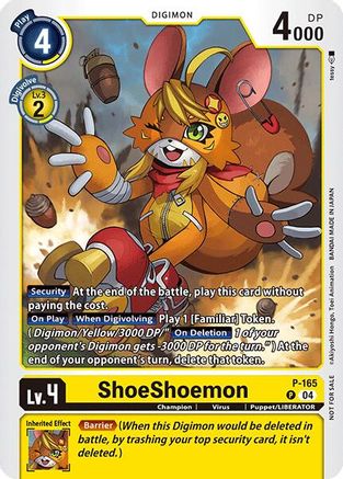 ShoeShoemon (Store Tournament 2025 Vol.1 Participation Pack) (P-165) - Digimon Promotion Cards