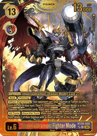 Imperialdramon: Fighter Mode (Textured) (BT20-020) - Release Special Booster 2.5 Foil