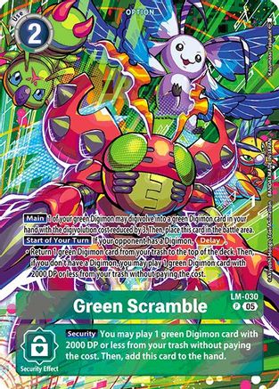Green Scramble (Alternate Art) (LM-030) - Starter Deck 20: Protector of Light Foil