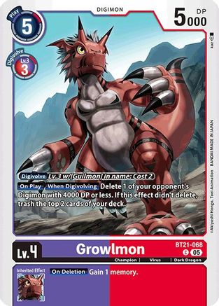 Growlmon (BT21-068) - World Convergence