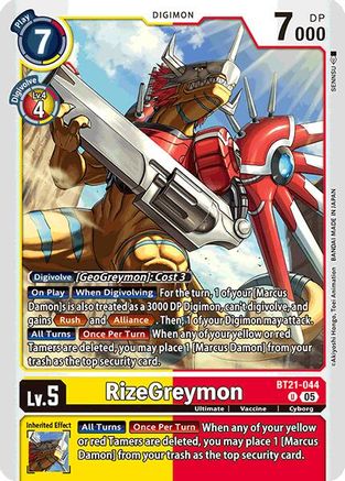 RizeGreymon (BT21-044) - World Convergence