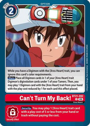 Can't Turn My Back! (BT21-092) - World Convergence