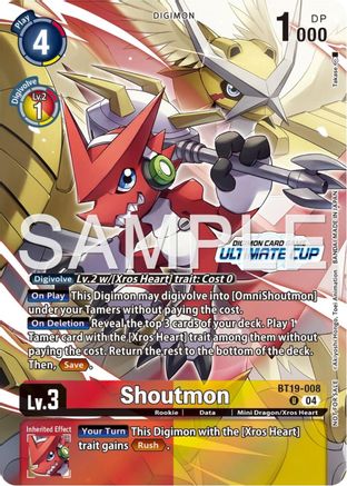 Shoutmon (Ultimate Cup 25-26 Season 1) (BT19-008) - Release Special Booster 2.5 Foil
