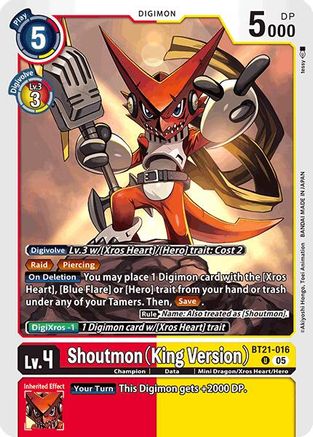 Shoutmon (King Version) (BT21-016) - World Convergence