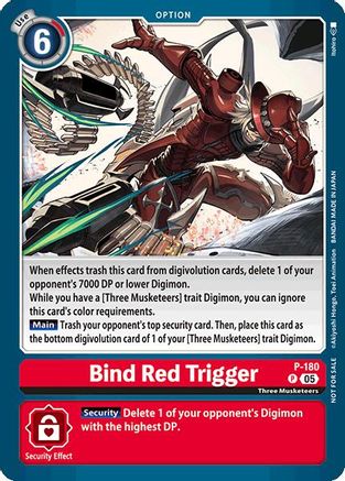 Bind Red Trigger (Store Tournament 2025 Vol.2 Participation Pack) (P-180) - Digimon Promotion Cards