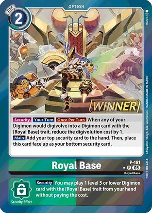 Royal Base (Store Tournament 2025 Vol.2 Winner Pack) (P-181) - Digimon Promotion Cards Foil