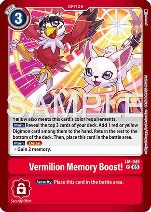 Vermillion Memory Boost! (LM-045) - Limited Card Pack -Billion Bullet- Foil