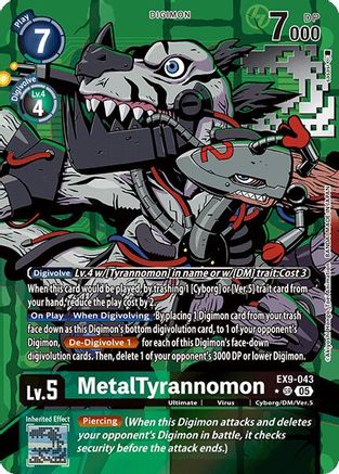 MetalTyrannomon (Alternate Art) (EX9-043) - Versus Monsters Foil