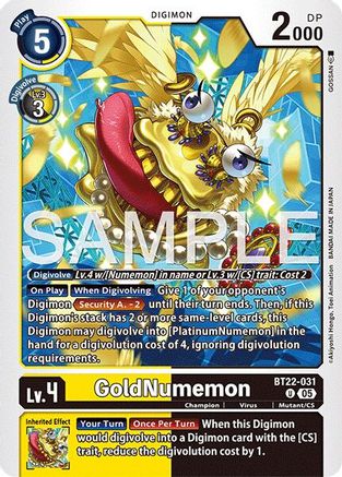 GoldNumemon (BT22-031) - Cyber Eden