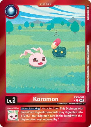 Koromon (Limited Foil) (EX9-001) - Versus Monsters Foil