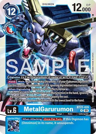 MetalGarurumon (BT22-026) - Cyber Eden Foil