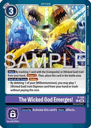 The Wicked God Emerges! (Store Tournament 2025 Vol.3 Participation Pack) (P-193) - Digimon Promotion Cards