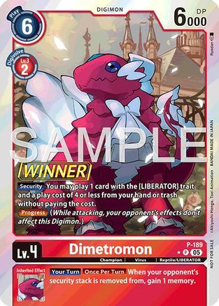 Dimetromon (Store Tournament 2025 Vol.3 Winner Pack) (P-189) - Digimon Promotion Cards Foil