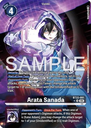Arata Sanada (Alternate Art) (BT22-091) - Cyber Eden Foil