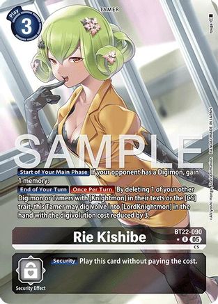 Rie Kishibe (Alternate Art) (BT22-090) - Cyber Eden Foil