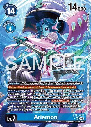Ariemon (Alternate Art) (BT22-028) - Cyber Eden Foil
