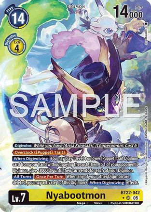 Nyabootmon (Alternate Art) (BT22-042) - Cyber Eden Foil