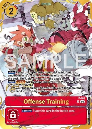 Offense Training (Premium Card Collection -Digimon Training Set-) (P-103) - Digimon Promotion Cards Foil