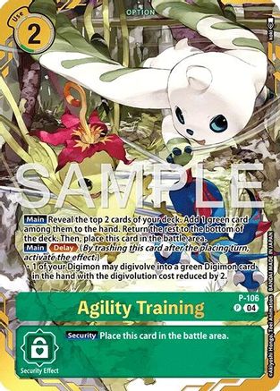 Agility Training (Premium Card Collection -Digimon Training Set-) (P-106) - Digimon Promotion Cards Foil