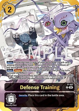 Defense Training (Premium Card Collection -Digimon Training Set-) (P-107) - Digimon Promotion Cards Foil