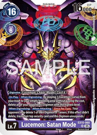 Lucemon: Satan Mode (EX10-060) - Sinister Order Foil