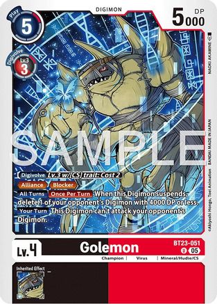Golemon (BT23-051) - Hackers' Slumber