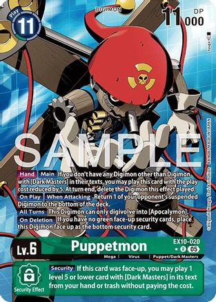 Puppetmon (Alternate Art) (EX10-020) - Sinister Order Foil