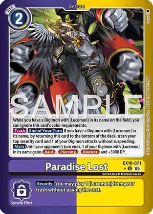 Paradise Lost (Limited Foil) (EX10-071) - Sinister Order Foil