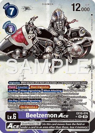 Beelzemon ACE (Alternate Art) (EX10-074) - Sinister Order Foil